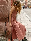 Flower Hollow Split-Side Maxi Dress