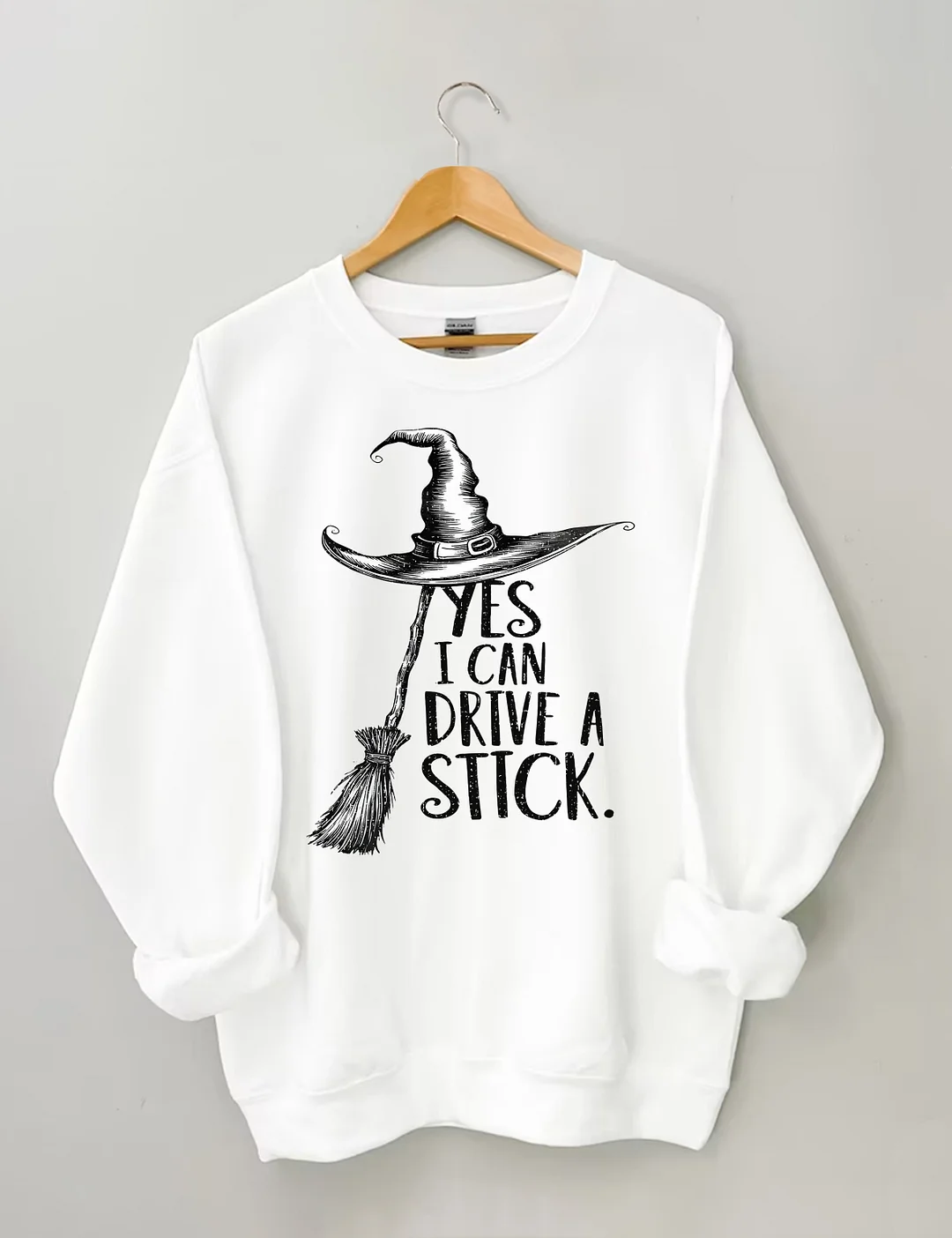 Yes I Can Drive A Stick Halloween Sweatshirt