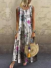 Fashion Floral Printed Sleeveless Maxi Dress