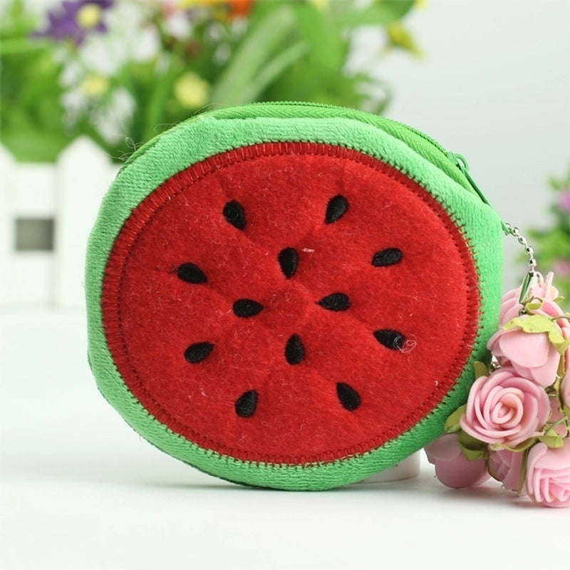Kid’s Fruit Plush Zipper Coin Purses