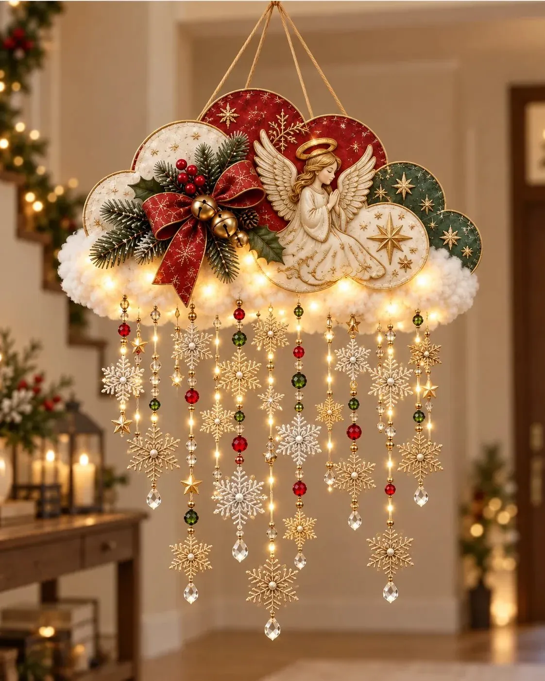 Vintage Lighted Christmas Snowfall Cloud