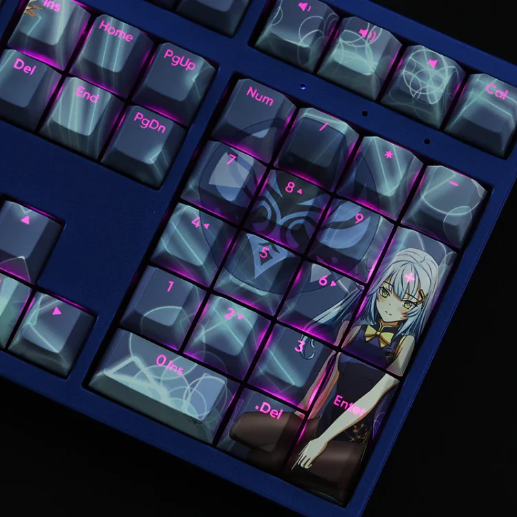 Genshin Impact Kuki Shinobu 108 Keycaps Mechanical Keyboard Accessories  Cherry Height - Anime Keyboard