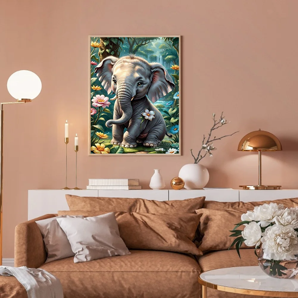 Diamond Painting - Full Round Drill - Elephant (Canvas|30*40cm)