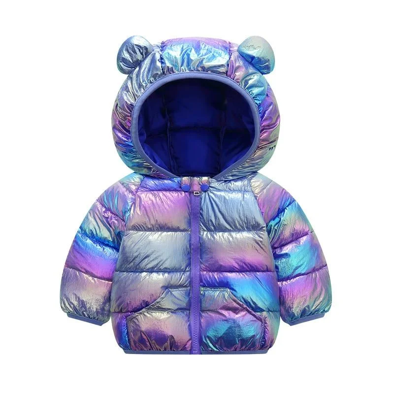 Children Solid Color Coat Boys Trendy Cotton Clothes Girls Fashion Hooded Outerwear Kids Casual Warm Jacket Kids Winter Clothes