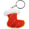 Xmas Stockings Beaded Counted Cross Stitch Ornament Kit DIY Cross Stitch Keyring
