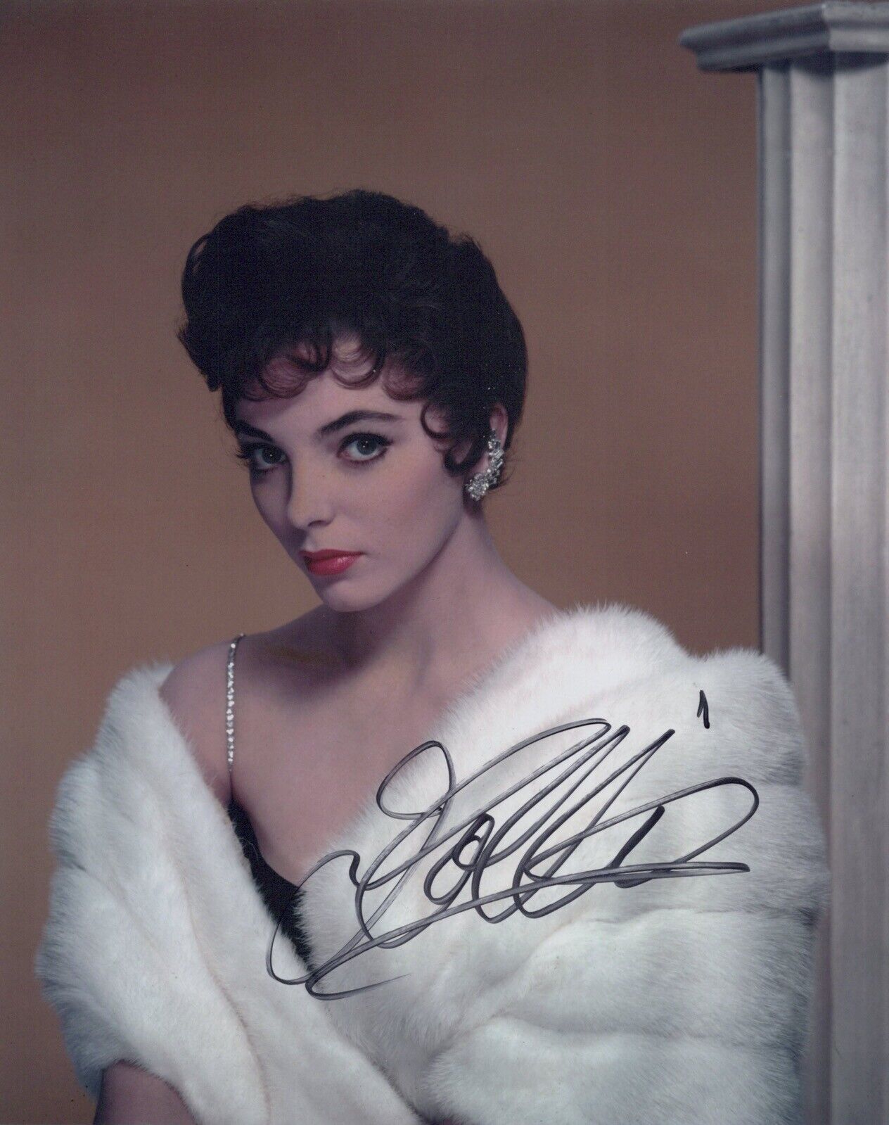 Legendary TV and movie actress Joan Collins signed Photo Poster painting