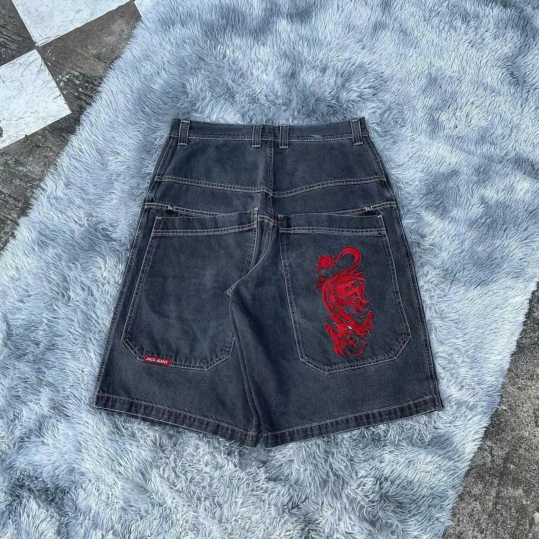Brownm Pants Men's Loose Wide-Leg Retro Gradient Jeans Men's Tide Card High Street Straight Tube Overs
