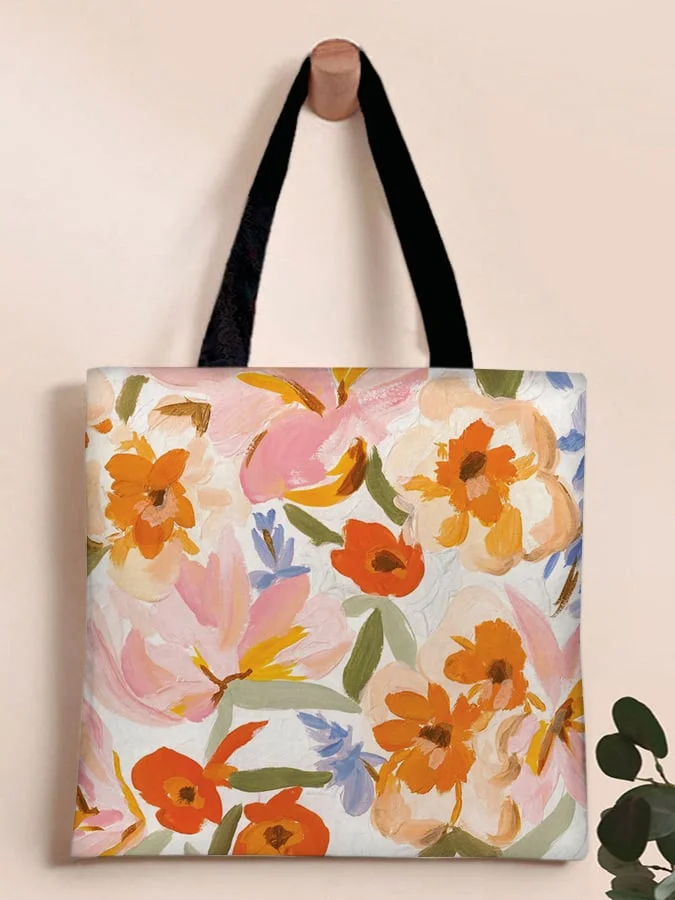 Unisex Vintage Art Floral Shoulder Bag