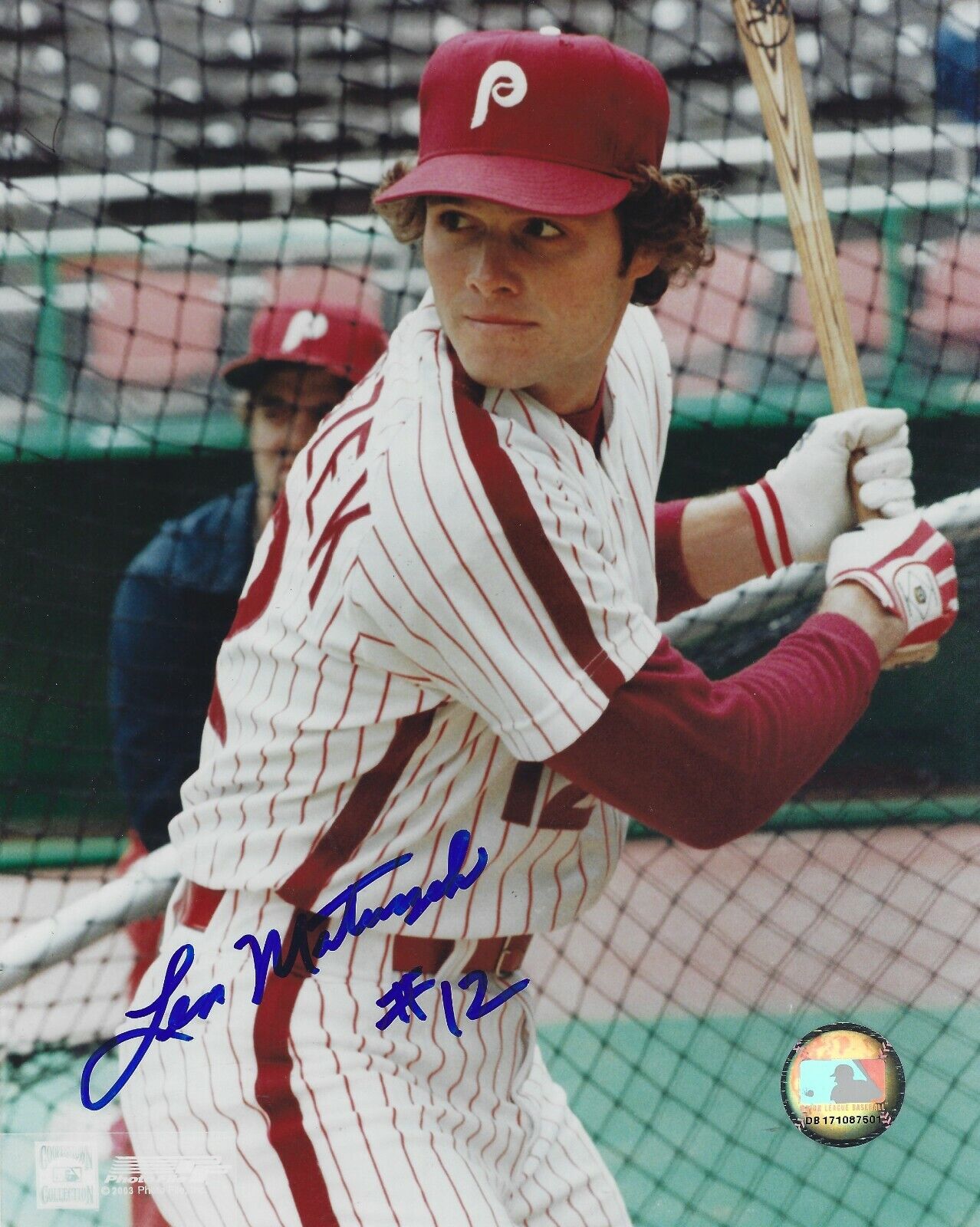 Signed 8x10 LEN MATUSZEK Philadelphia Phillies Autographed Photo Poster painting - COA