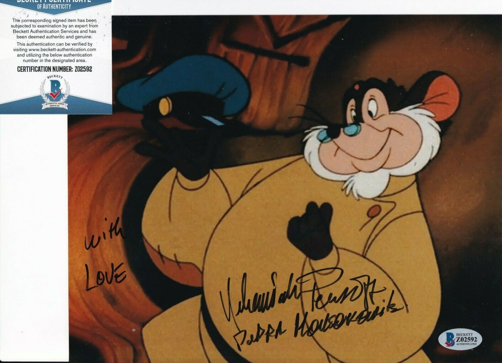 NEHEMIAH PERSOFF signed (AN AMERICAN TAIL) Movie 8X10 Photo Poster painting BECKETT BAS Z02592