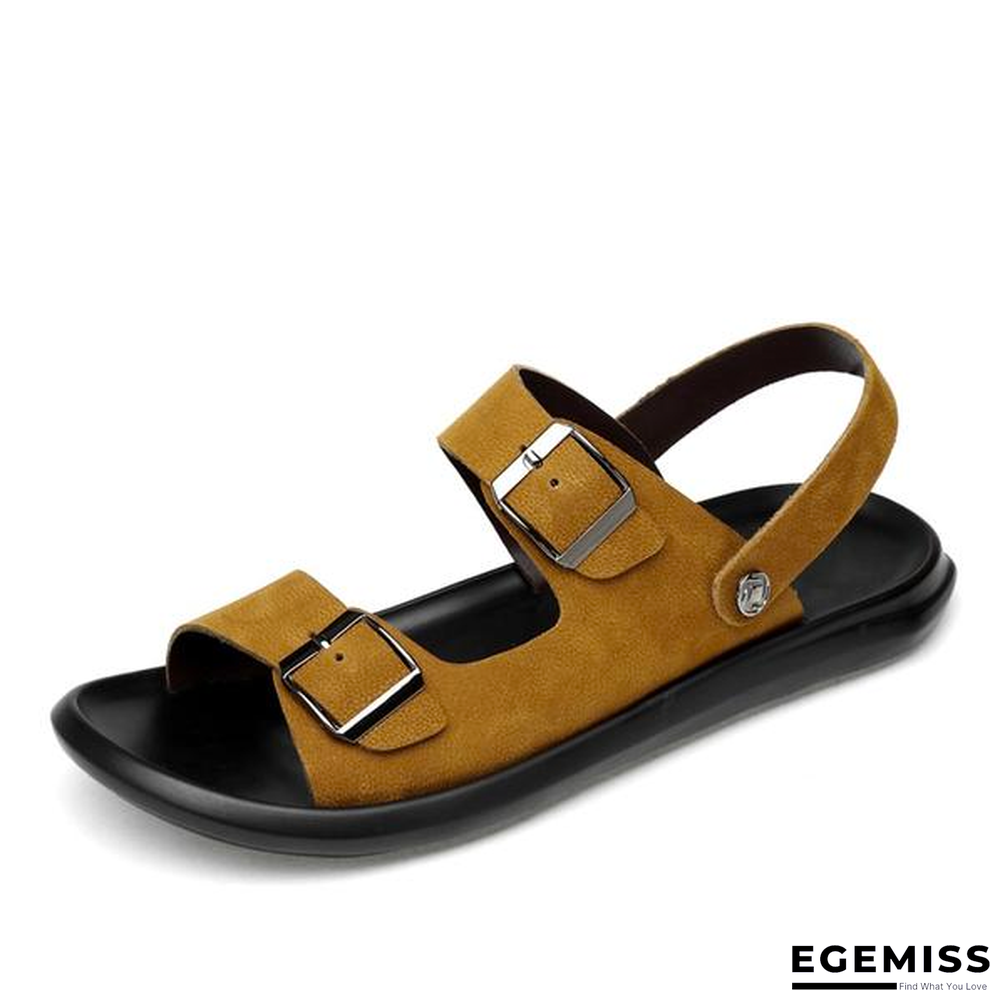 Men's Genuine Leather Sandals Summer Big Size Slippers Sandal Shoes | EGEMISS