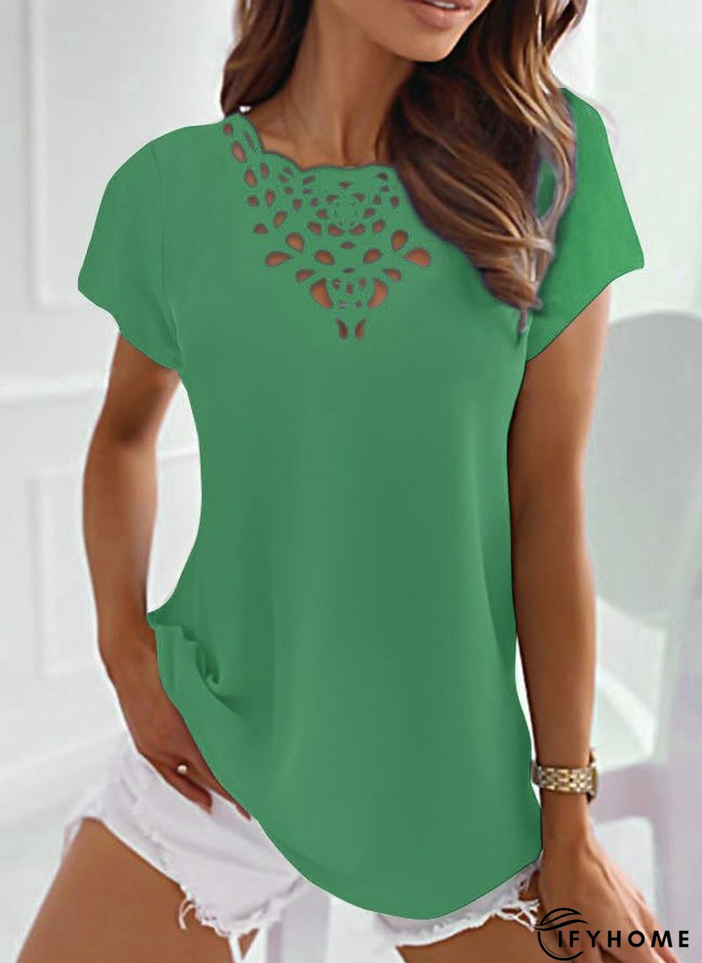 Casual Burnt Design Short Sleeve T-Shirt | IFYHOME