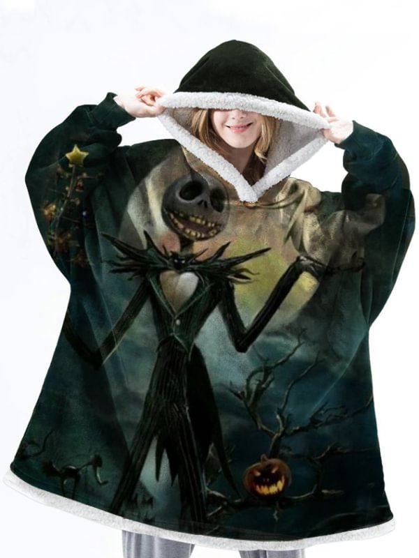 varburcc Oversize Fleece Punk Loose Casual Blanket Pajamas Hoodie