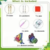 2PCS Butterfly 5D DIY Diamond Painting Wind Chimes Suncatcher Kit Double Sided Diamond Art Kits Suncatcher with Crystal Pendant for Home Wall Window Decor Adults DIY Art Craft
