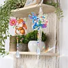 2pcs Flower Bunny Diamond Painting Double-sided Crystal Window Suncatcher Craft Set Birthday Gifts Home Garden Decor Hanging Kit
