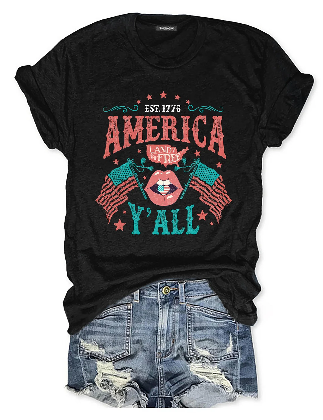 Land of the Free 4th of July T-shirt
