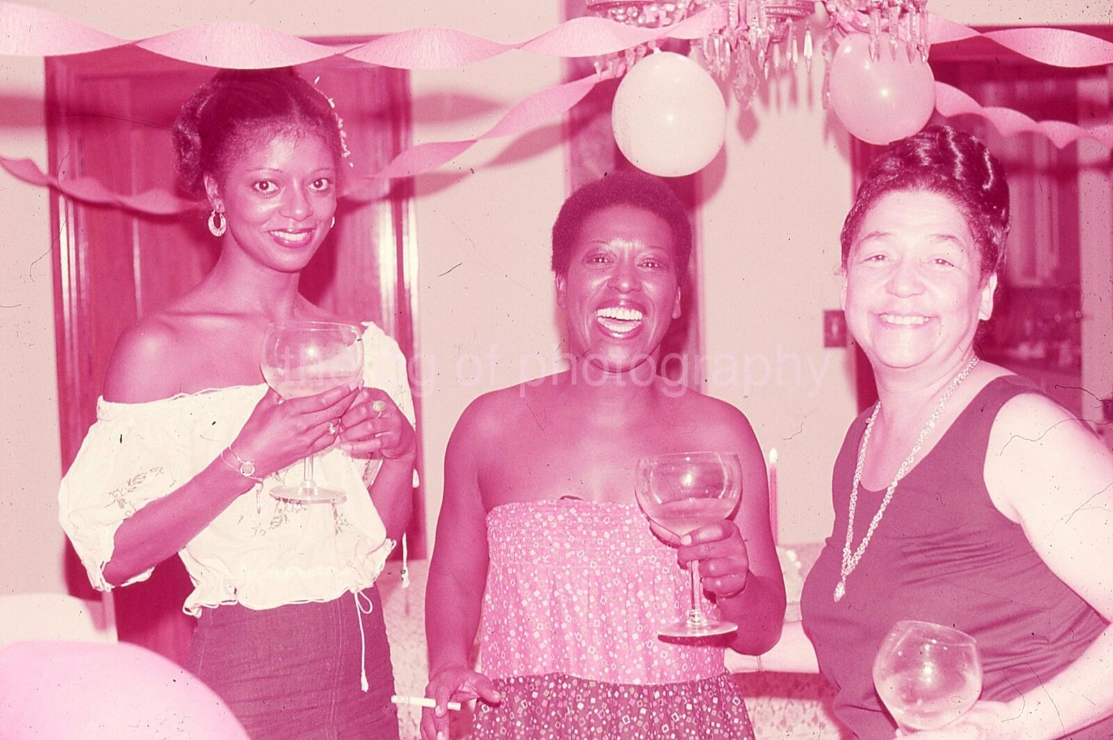 PARTY GIRLS Vintage 35mm FOUND SLIDE Transparency AMERICAN WOMEN Photo Poster painting 010 T 20