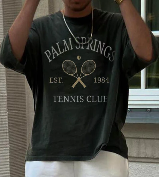 Men's Oversized Tennis Casual Sports T-Shirt