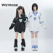 [Wetrose] In Stock Diamond Heart Costume Clothes Coat Jirai Kei Denpa Mine Style Daily Casual Outfit Loose Cosplay Ryousan Gata