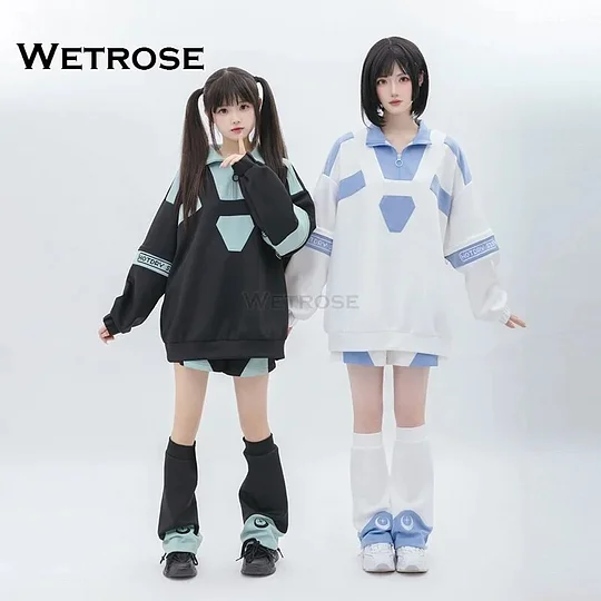 [Wetrose] In Stock Diamond Heart Costume Clothes Coat Jirai Kei Denpa Mine Style Daily Casual Outfit Loose Cosplay Ryousan Gata
