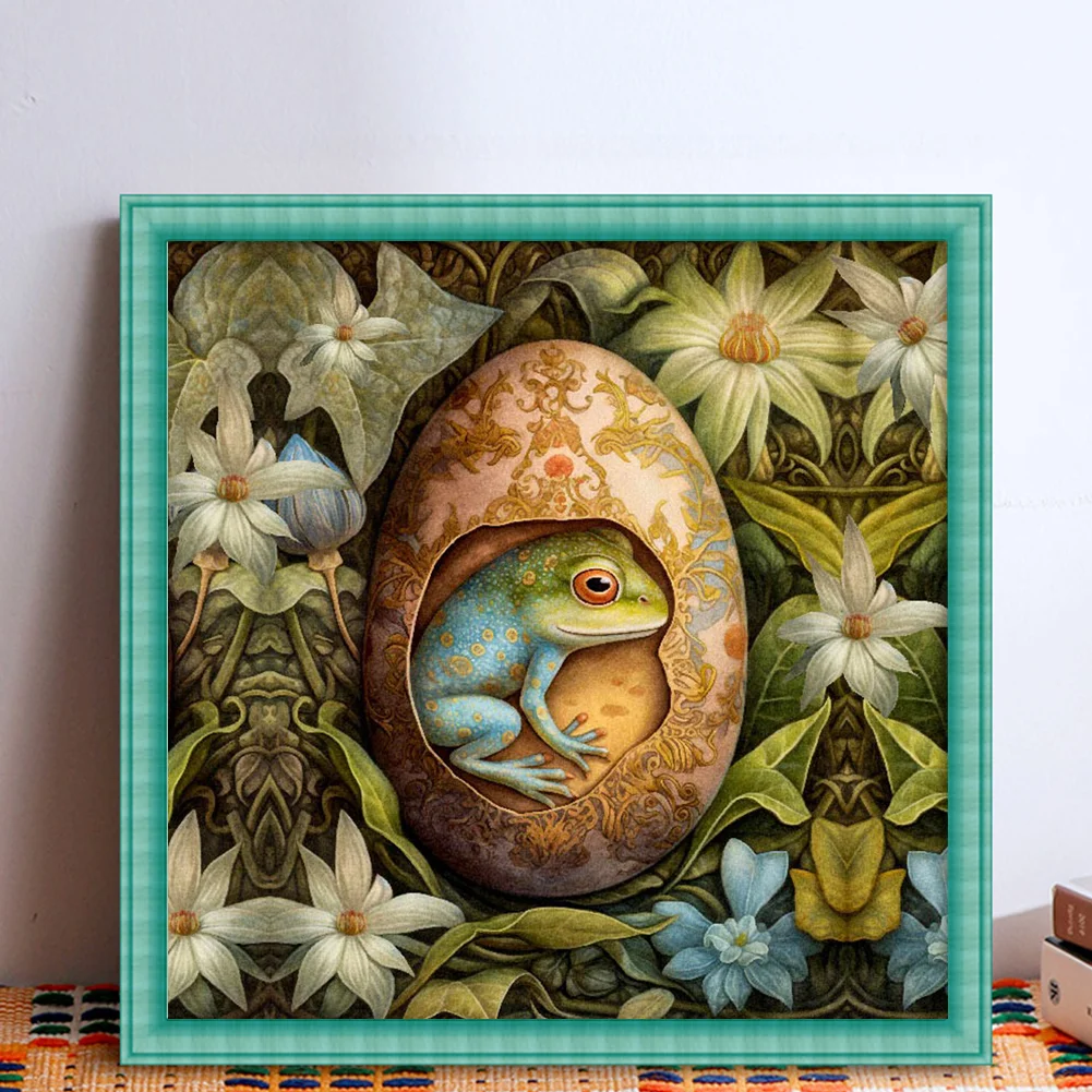 Easter Frog 11CT (45*45CM) Stamped Cross Stitch