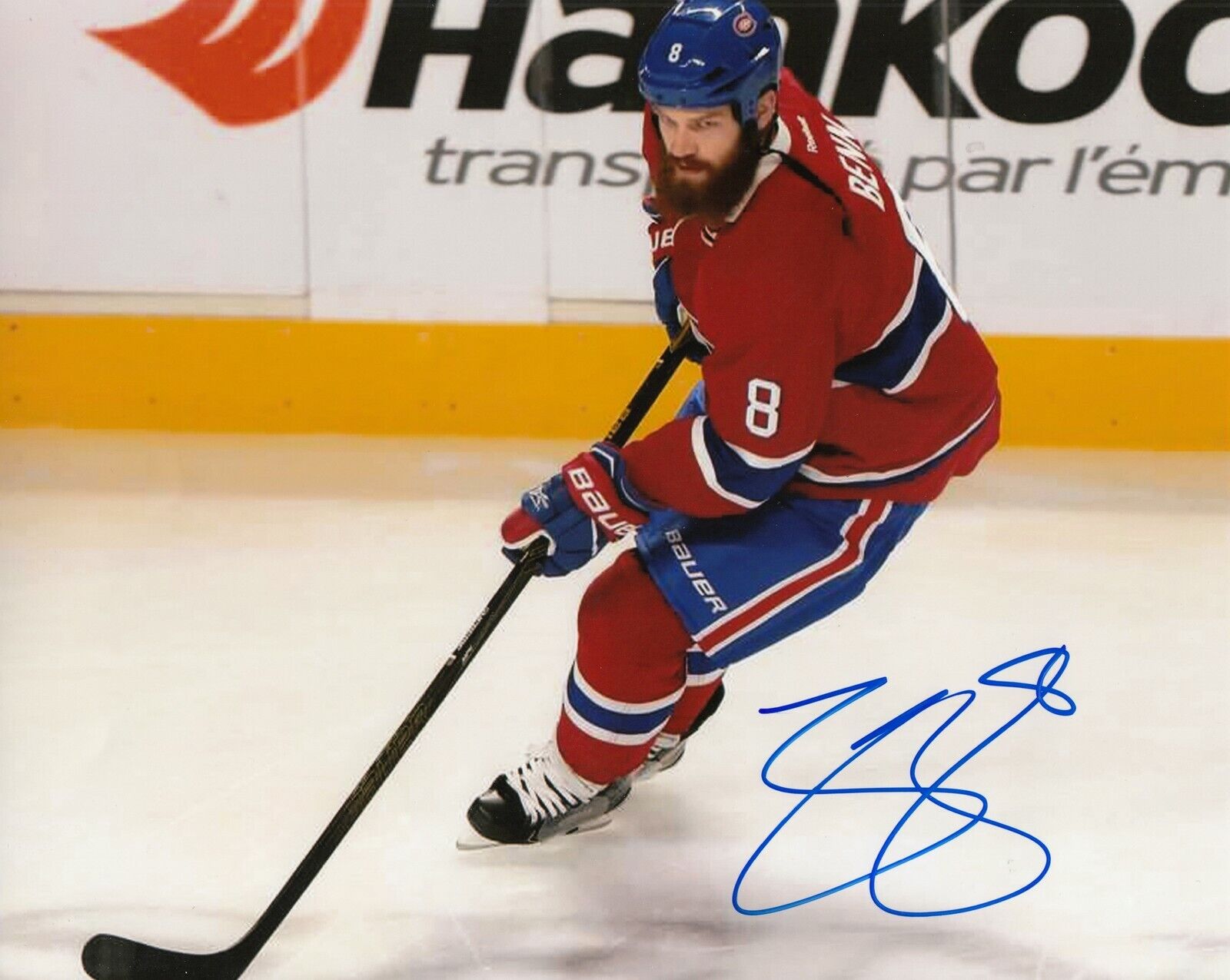 Jordie Benn #0 8x10 Signed Photo Poster painting w/ COA Montreal Canadiens