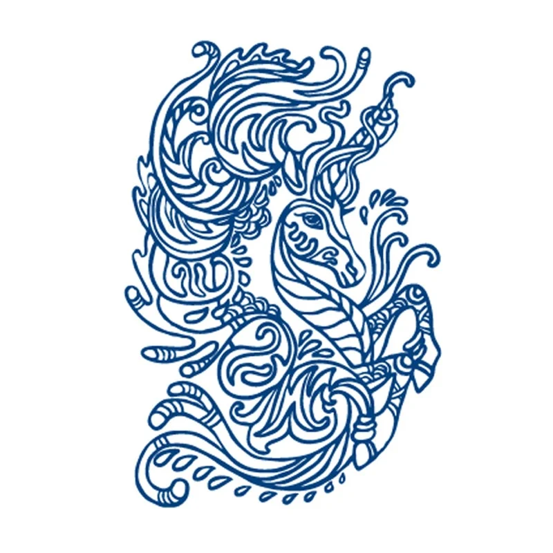 Semi-permanent Waterproof Temporary Tattoo Skull Snake Flower Body Art Tattoo Sticker Full Fake Tatoo Women Men