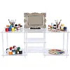 [US Local Warehouse] 55 Inch Acrylic TV Stand for TVs Up To 60 Inch TV Media Console Table with Open Storage Shelves Entertainment Center for Living Room Bedroom Gaming Room