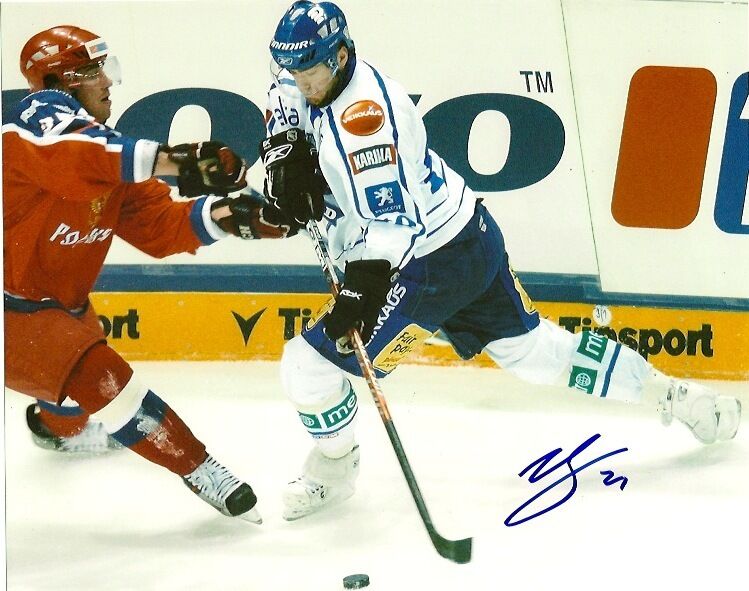 Team Finland Ville Leino Autographed Signed 8x10 Photo Poster painting COA