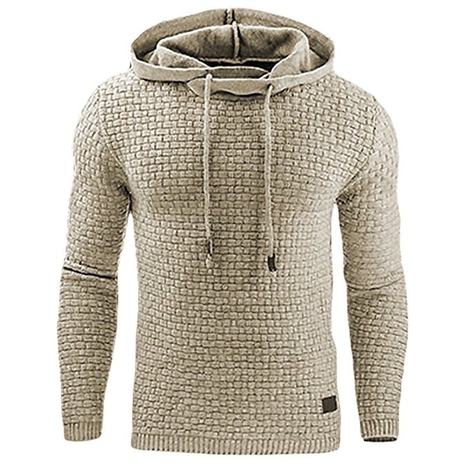 Men's Plaid Fashion Sports Jacket Casual Long Sleeve Hoodie