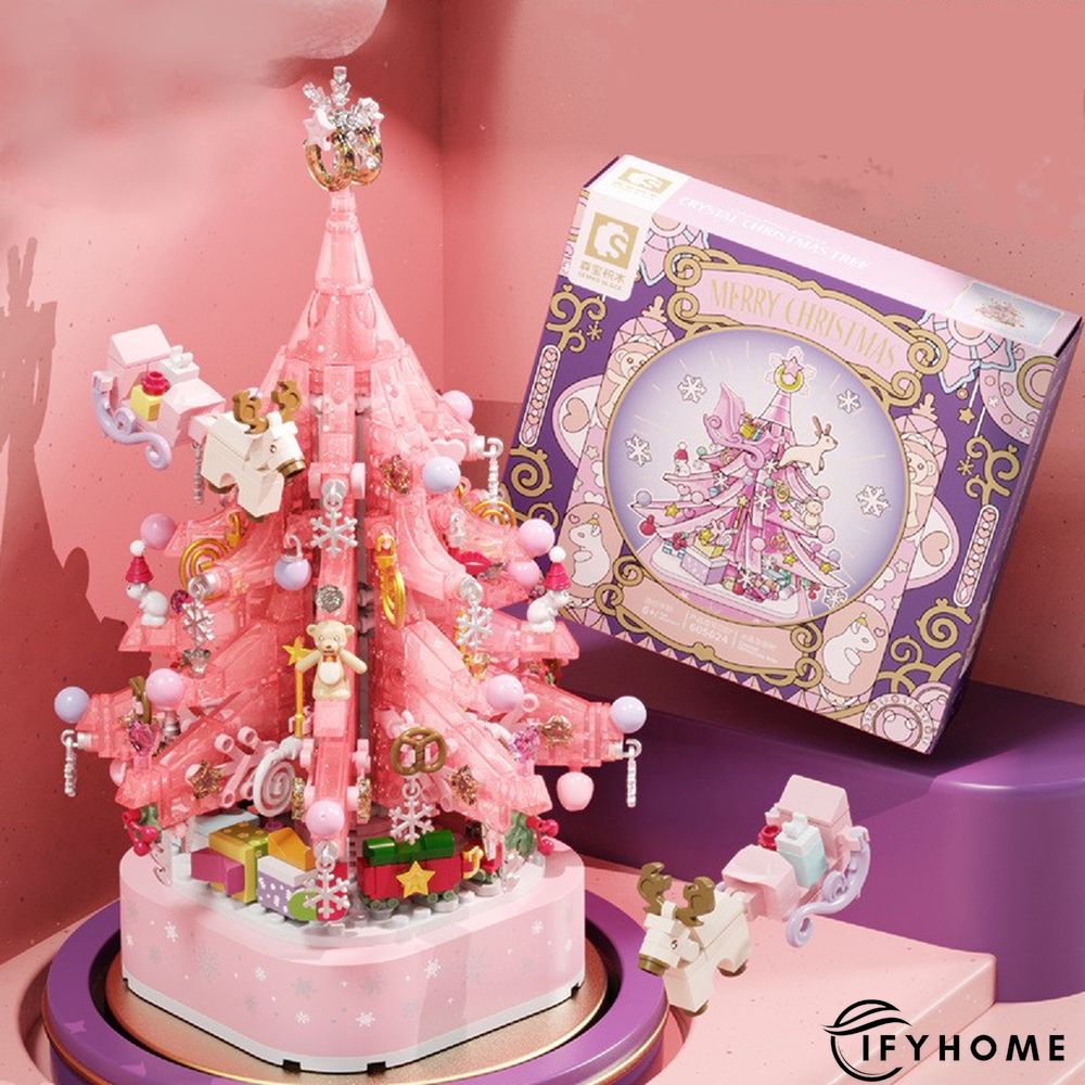 Building Blocks Crystal Christmas Tree Music Box | IFYHOME
