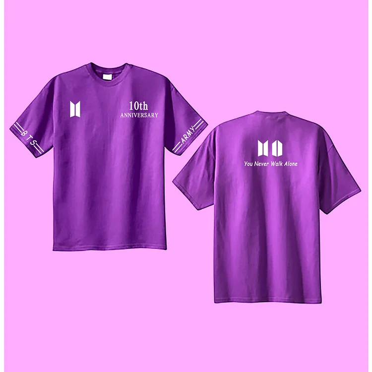 BTS 10th Anniversary Dark Purple T-shirt