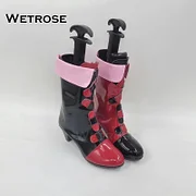 [Wetrose] In Stock Harley Quin Cosplay Shoes Isekai Suicide Squad Joker Girl Heels High Heel Boots