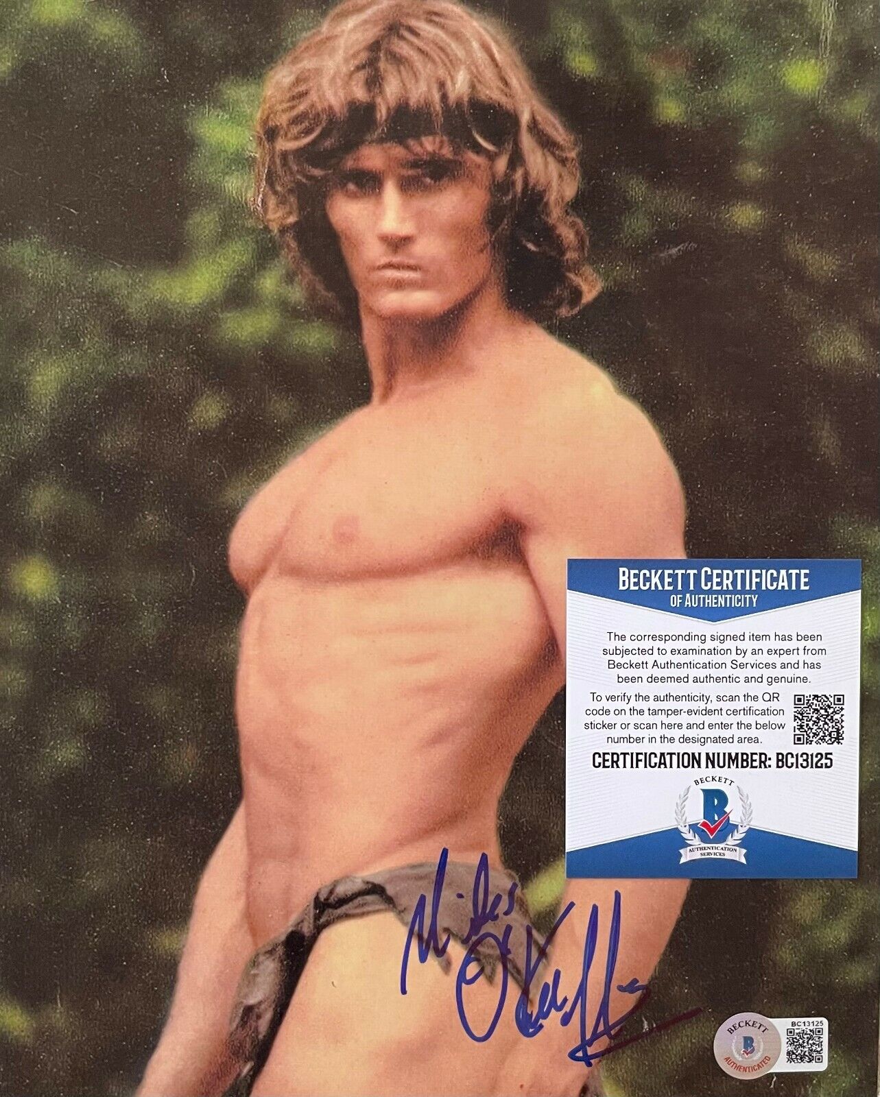 Miles O'Keeffe Tarzan Original 8X10 Autographed Photo Poster painting w/Beckett COA #2