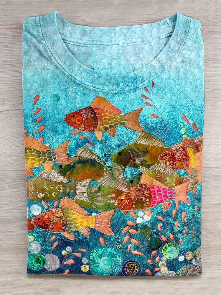 Ocean Fish  Art Print Casual T-Shirt
