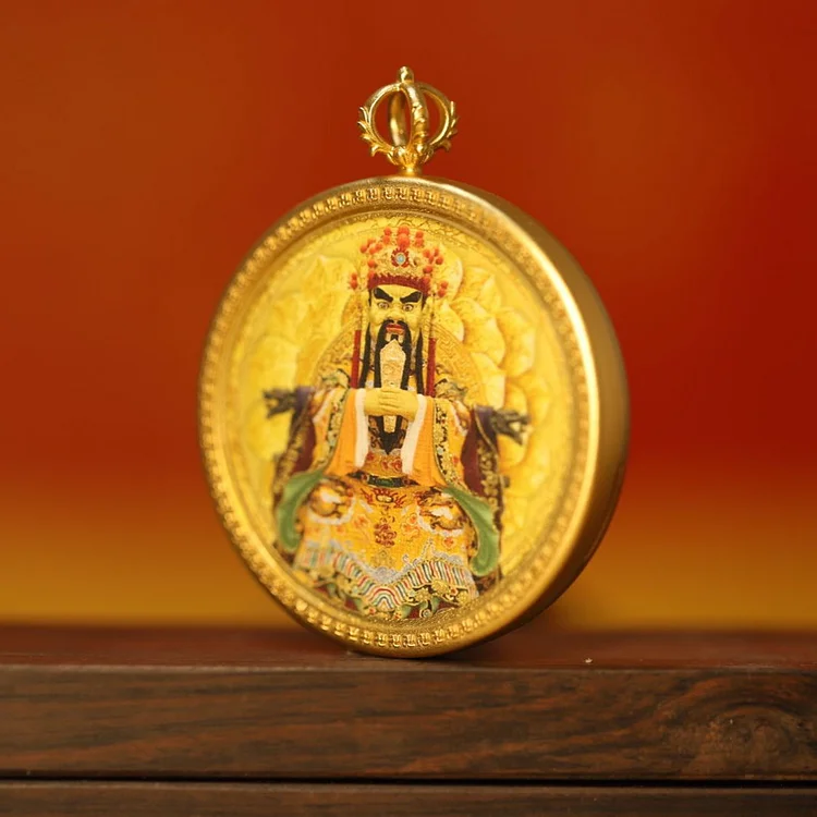 Thangka Buddha Wealth and Protection Dragon Wuye Circular Thangka