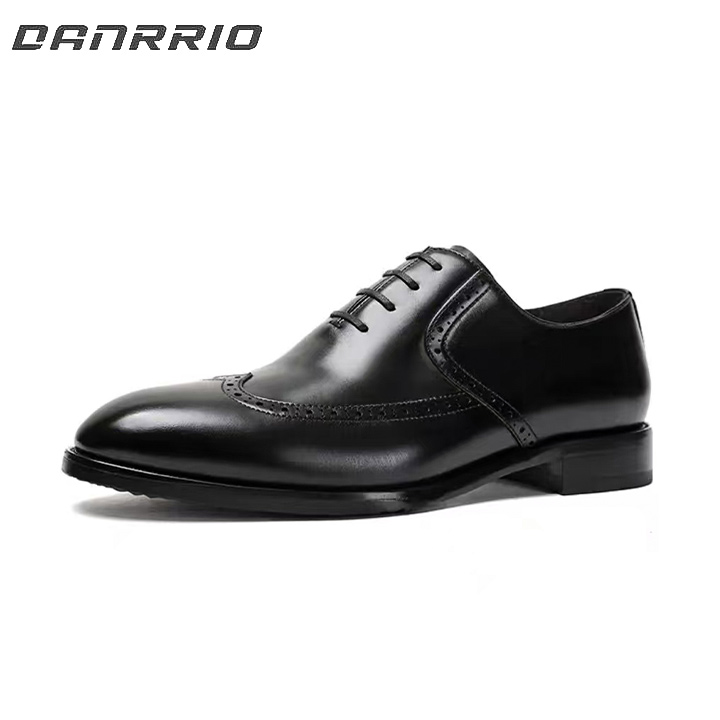 DANRRIO Cowhide Carved Oxfords Business Casual Formal Men's Shoes DANRRIO.COM DANRRIO