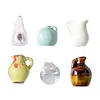 8pcs Cute Ceramic Vase Refrigerator Magnets Fridge Magnets Refrigerator Stickers