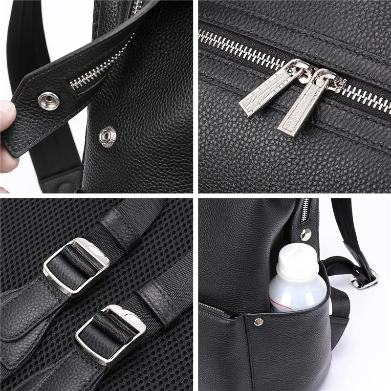 Casual School Travel Laptop Large Capacity Leather Backpacks