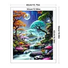 Moonlit Falls Full 11CT DIY Stamped Needlework Embroidery Kit 15.74x19.68inch Embroidery Needlepoint Starter Kits Cross Stitch Art and Crafts Kits for Beginners Adults Home Decor