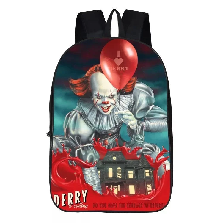Buzzdaisy 2022 Stephen King IT Chapter Two 2 Pennywise Scary Clown #6 Backpack School Sports Bag
