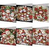(US Only)6PCS DIY Xmas Diamond Art Greeting Cards Congratulations Cards & Gifts (Snowman)