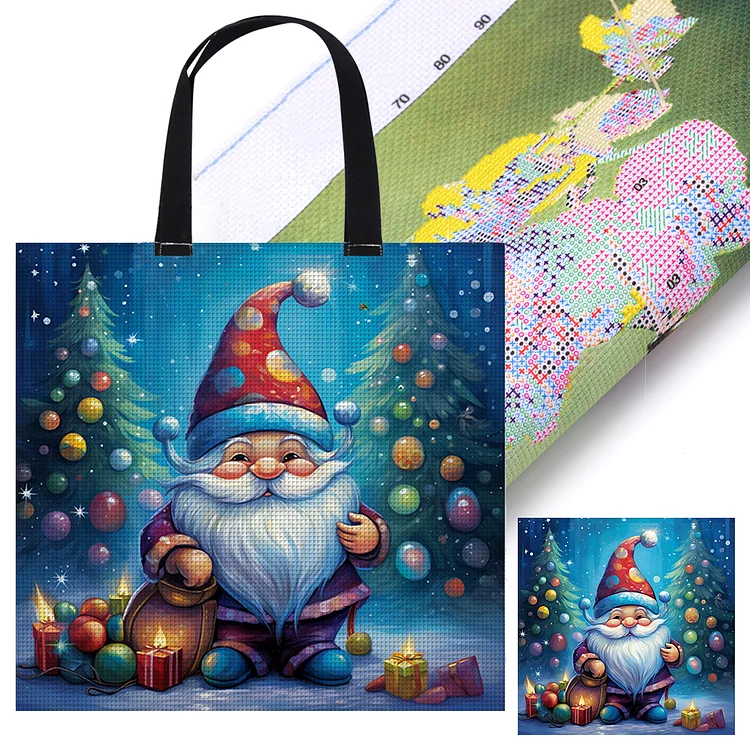 Shopper Bag – Christmas Gnome 11CT Stamped Cross Stitch 40*40CM