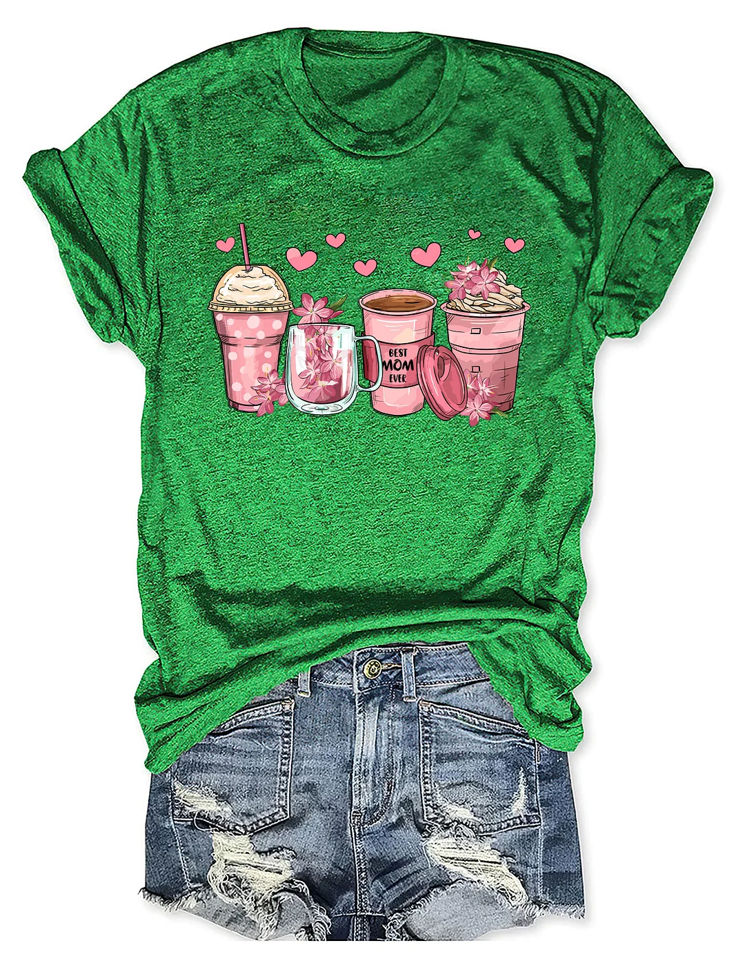 Floral Coffee Mom T-shirt