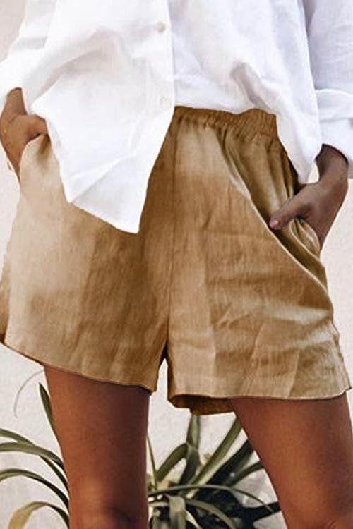 Solid Pockets Shorts - Shop Trendy Women's Fashion | TeeYours