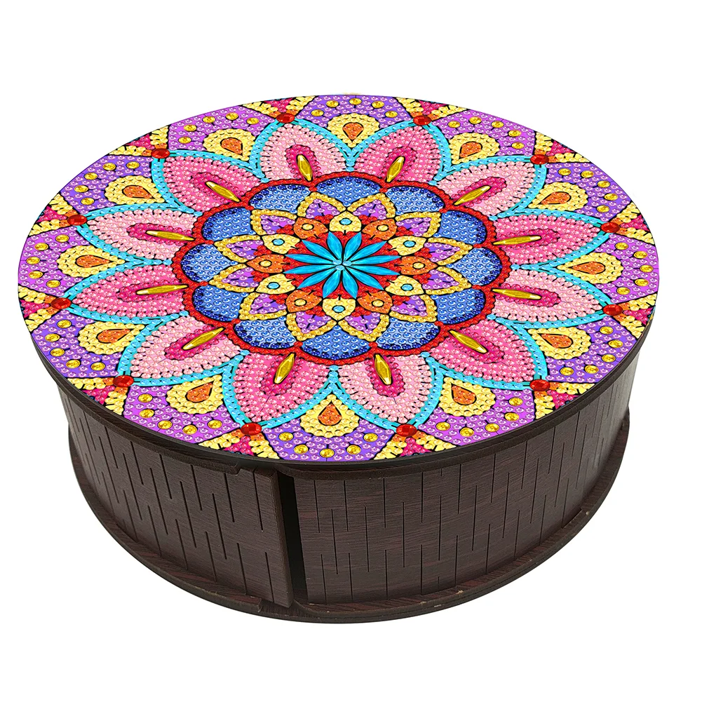 DIY Mandala Wooden Diamond Painting DIY Jewellery Box Diamond Art Bracelet Organizer