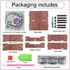 Diamond Painting Wooden Purple Rose 4 Slots Diamond Painting Storage Box for Adult Beginner
