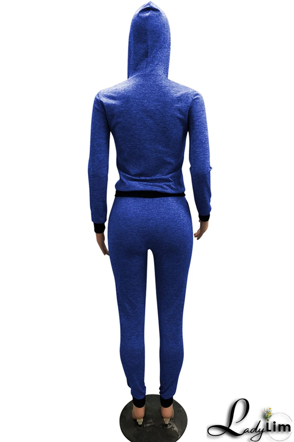 Grey Casual Sportswear Letter Print Patchwork Hooded Collar Long Sleeve Two Pieces