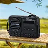 Portable FM Radio with LED Display Digital Radio Recorder BT 5.4 Radio Speaker