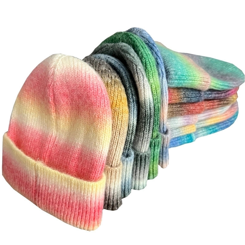 Women's Vintage Style Stripe Eaveless Wool Cap